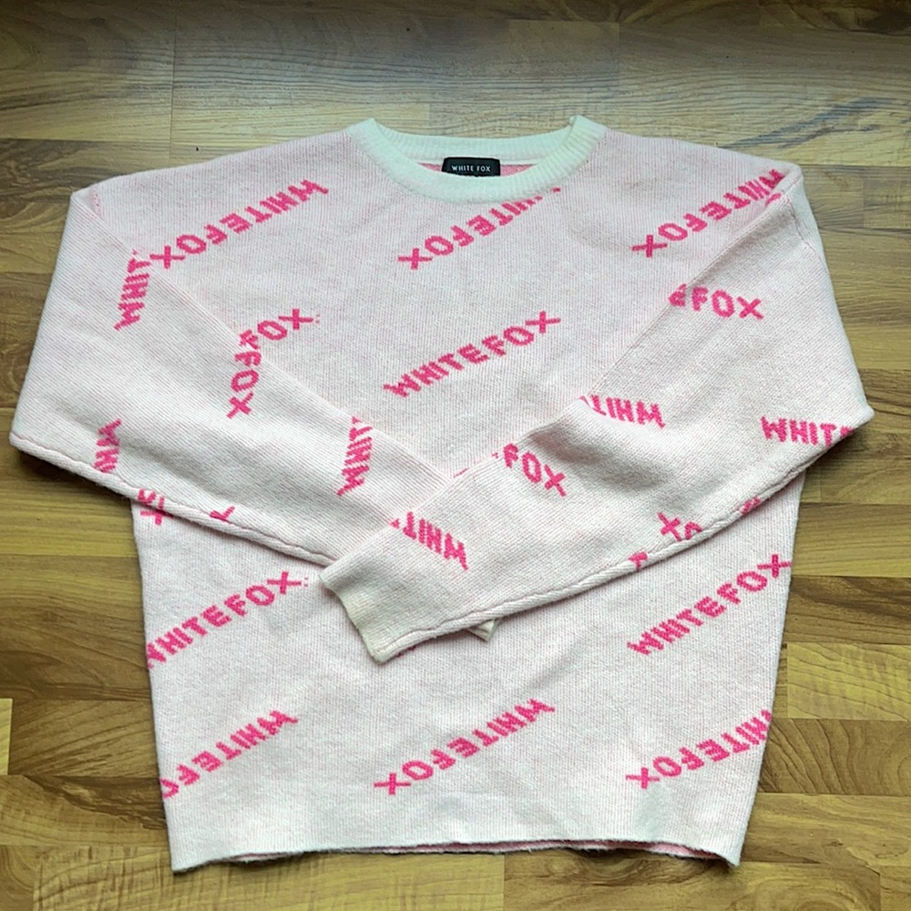 white fox sweater